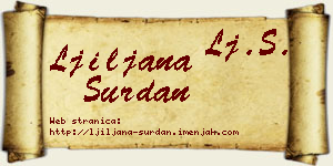 Ljiljana Surdan vizit kartica